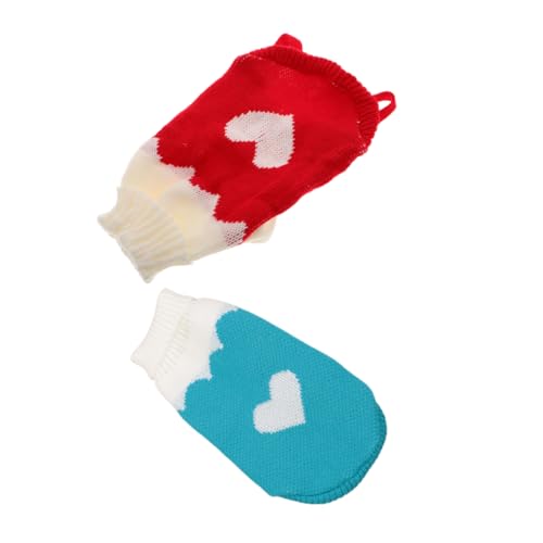 2pcs gestrickte Haustierpullover für Hunde und Katzen warme Schichten Weiche Strickkleidung für kleine mittelgroßen großen Welpen und Kätzchen von GMJGCIRVC