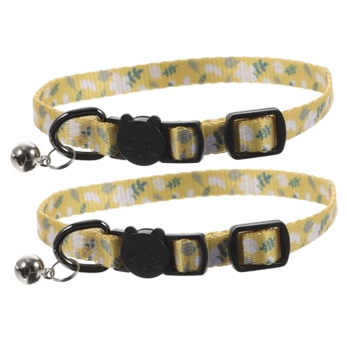 2pcs niedliche Katzenkragen mit abtrennender Sicherheitsschnalle Verstellbares Nackendekoration für Innenkatzen für Partys täglicher Verschleiß und besondere Anlässe enthalten Glocken zum Spaß 2pcs niedliche Katzenkragen mit abtrennender Sicherheitsschnalle Verstellbares Nackendekoration für Innenkatzen für Partys täglicher Verschleiß und besondere Anlässe enthalten Glocken zum Spaß von GMJGCIRVC