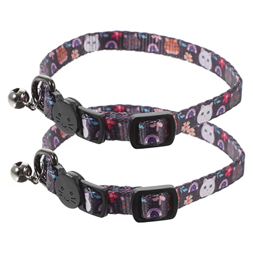 2pcs niedliche Katzenkragen mit abtrennender Sicherheitsschnalle Verstellbares Nackendekoration für Innenkatzen für Partys täglicher Verschleiß und besondere Anlässe enthalten Glocken zum Spaß 2pcs niedliche Katzenkragen mit abtrennender Sicherheitsschnalle Verstellbares Nackendekoration für Innenkatzen für Partys täglicher Verschleiß und besondere Anlässe enthalten Glocken zum Spaß von GMJGCIRVC