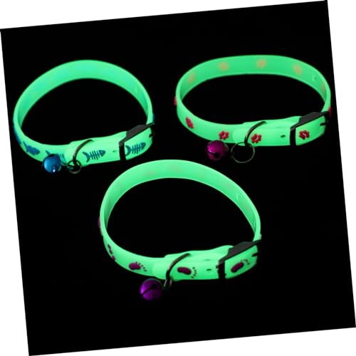 3pcs Fluoreszierende Haustierkragen für Hunde Katzen stilvolle Bequeme Nachtglocke für tägliche Tragen besondere Anlässe 3pcs Fluoreszierende Haustierkragen für Hunde Katzen stilvolle Bequeme Nachtglocke für tägliche Tragen besondere Anlässe von GMJGCIRVC
