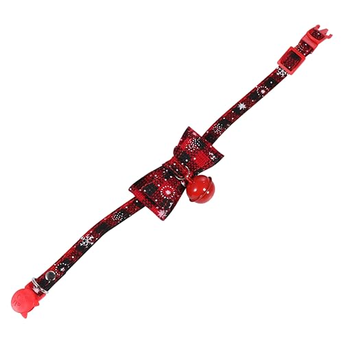 Pet Creative Christmas Collar mit einstellbarem Fit Stylish Bow Design Glocke für Hunde und Katzen komfortable und langlebige Haustierzubehör von GMJGCIRVC
