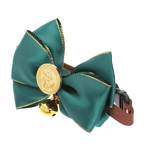 Vintage Green Bow Knot Bell Pet Collar Stylish Neck Accessoire für Hunde und Katzen, die langlebig für Gehen und Outdoor -Sportarten sind Vintage Green Bow Knot Bell Pet Collar Stylish Neck Accessoire für Hunde und Katzen, die langlebig für Gehen und Outdoor -Sportarten sind von GMJGCIRVC