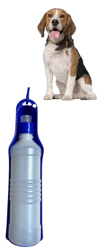 500ml Hundetrinkflasche für Hunde, tragbar, aus lebensmittelechtem Kunststoff, Wasserspender für Hunde, zum Spazierengehen, für Reisen, im Freien, Haustierprodukte, (B Blau) von GMM