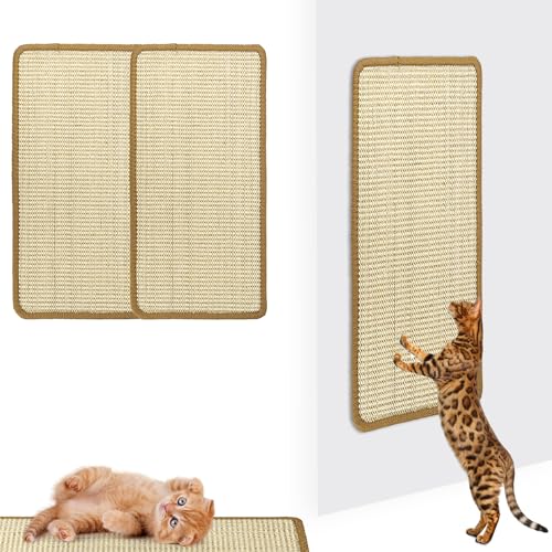 Katzenkratzmatte 2 Stück Kratzteppich Katze, Kratzbrett Katze, Sisal Kratzmatte, Katzen Kratzmatte, Sisal Teppich Katzen für Schützt Teppiche und Sofas (50 × 25 cm) Katzenkratzmatte 2 Stück Kratzteppich Katze, Kratzbrett Katze, Sisal Kratzmatte, Katzen Kratzmatte, Sisal Teppich Katzen für Schützt Teppiche und Sofas (50 × 25 cm) von GMMG