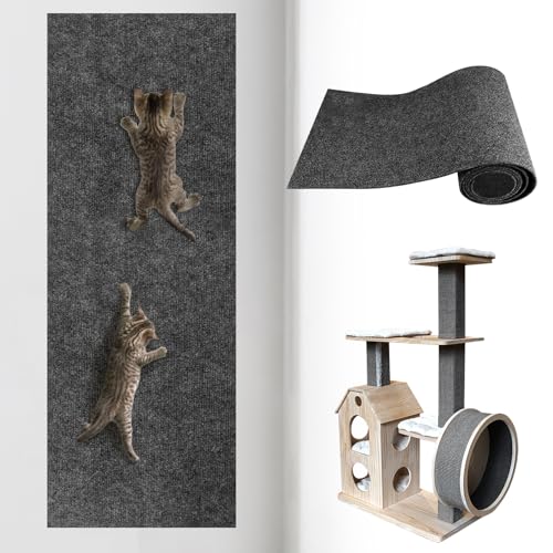 Selbstklebend Kratzbretter Katze Kratzteppich Katze Kratzmatte Katze Wand Teppich Katzen Kratzbrett Katzen Kratzwand(200cmx40cm/78.7 * 15.7 Zoll) von GMMG