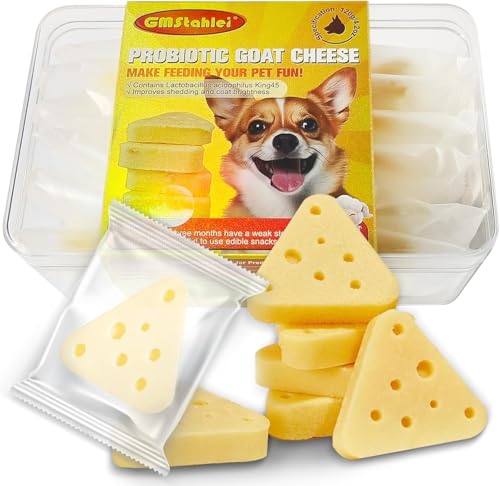 GMStahlei Hundesnack mit Probiotika: Ziegenkäsebisse - Unterstützt Immunität & gesundes Fell - Einzelpackung, 120 g (15 Stück) - Ideal für Training & Belohnung von GMStahlei