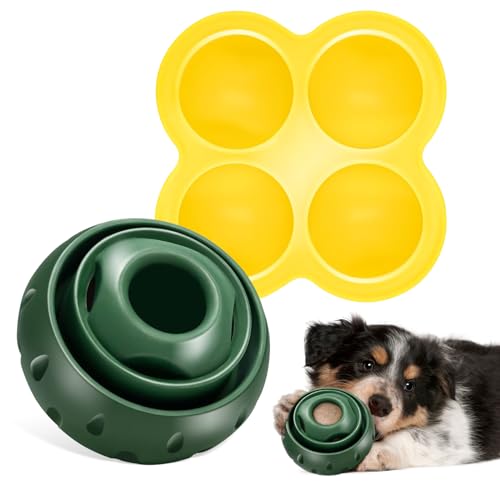 GMStahlei Pupsicle Hunde Kauspielzeug,Hundespielzeug Langlebiges Leckerli,Hundefutterball,Kauspielzeug Für Hundefutterspender.Hundespielzeug spülmaschinenfest,Schleckball Hund. von GMStahlei