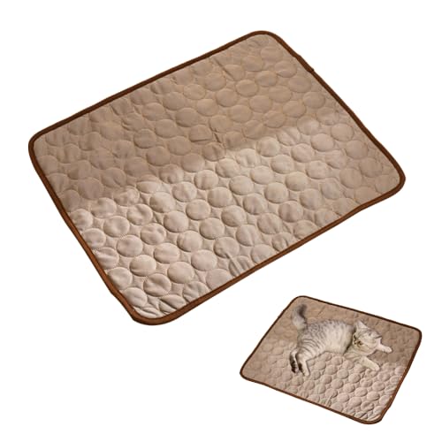 GMTEO Kühlmatte Hund, Kühldecke Hund, Kühlmatte für Hunde, Sofortige Selbstkühlende Matte für Hunde, Langlebige Kratzfeste Oberfläche, Haustier Kühlpad für Kisten und Betten (braun, 50 x 62cm) GMTEO Kühlmatte Hund, Kühldecke Hund, Kühlmatte für Hunde, Sofortige Selbstkühlende Matte für Hunde, Langlebige Kratzfeste Oberfläche, Haustier Kühlpad für Kisten und Betten (braun, 50 x 62cm) von GMTEO