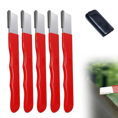 GMTEO Messerschärfer, Schärfer für Gartengeräteklingen, Abziehsteine für Rasenmäher, Gartengeräte, Rasenmäher, Knife Sharpener für Axt Machete Heckenschere Schere Beil (Rot - 5 Stück) von GMTEO