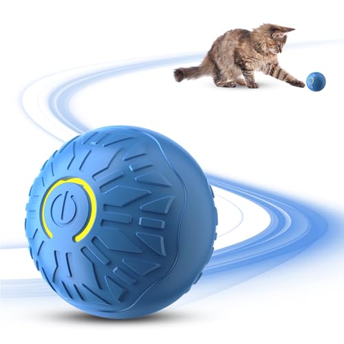 GMTEO Shaky Ball Toy, 2025 Neu Katzenspielzeug Elektrisch Selbstbeschäftigung, Hundespielzeug Ball Katzenspielzeug Interaktives, Intelligenter Automatischer Rollball für Katzen Hunde (Blau) von GMTEO