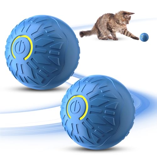 GMTEO Shaky Ball Toy, 2025 Neu Katzenspielzeug Elektrisch Selbstbeschäftigung, Hundespielzeug Ball Katzenspielzeug Interaktives, Intelligenter Automatischer Rollball für Katzen Hunde (Blau - 2 Stück) GMTEO Shaky Ball Toy, 2025 Neu Katzenspielzeug Elektrisch Selbstbeschäftigung, Hundespielzeug Ball Katzenspielzeug Interaktives, Intelligenter Automatischer Rollball für Katzen Hunde (Blau - 2 Stück) von GMTEO
