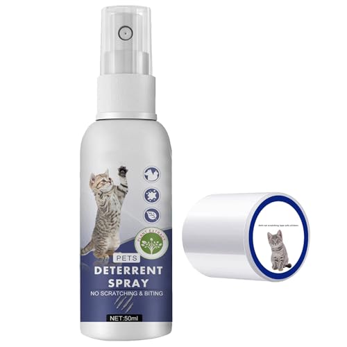 GNAUMORE Kratzspray für Katzen, Kratzschutzspray für Katzen, Sofa, zur Korrektur des Verhaltens von Haustieren, 50 ml plus einseitiges Klebeband von 3 m x 5 cm GNAUMORE Kratzspray für Katzen, Kratzschutzspray für Katzen, Sofa, zur Korrektur des Verhaltens von Haustieren, 50 ml plus einseitiges Klebeband von 3 m x 5 cm von GNAUMORE