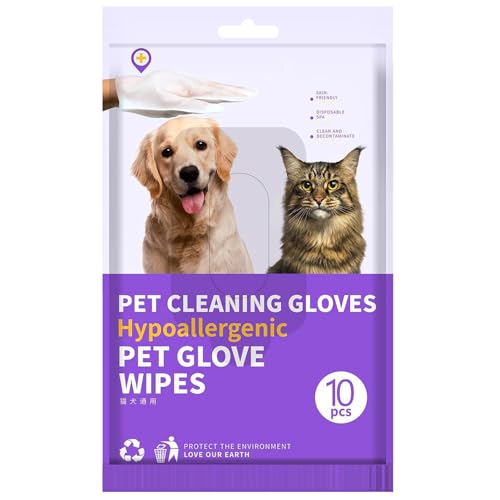 GNAUMORE Reinigungstücher für Tierpflege, Reinigungstücher für Hunde, Deodorants, Einweghandschuhe für Haustiere, Tücher und Einweghandschuhe für Haustiere, 10 Stück GNAUMORE Reinigungstücher für Tierpflege, Reinigungstücher für Hunde, Deodorants, Einweghandschuhe für Haustiere, Tücher und Einweghandschuhe für Haustiere, 10 Stück von GNAUMORE