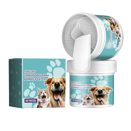 GNAUMORE Zahnreinigungspads für Hund und Katze, Zahntücher für Hunde, Pads für die Zahnpflege der Finger, nicht reizend, einfach zu bedienen, 50 Stück GNAUMORE Zahnreinigungspads für Hund und Katze, Zahntücher für Hunde, Pads für die Zahnpflege der Finger, nicht reizend, einfach zu bedienen, 50 Stück von GNAUMORE
