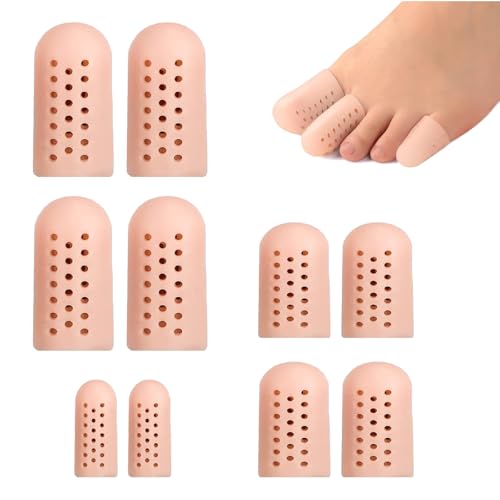 GNAUMORE Zehenschutz aus Silikon, Zehenkappen, Schutz für Finger, für Damen und Herren, kleine Zehenkappe, atmungsaktiv, 10 Stück GNAUMORE Zehenschutz aus Silikon, Zehenkappen, Schutz für Finger, für Damen und Herren, kleine Zehenkappe, atmungsaktiv, 10 Stück von GNAUMORE