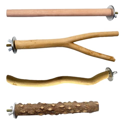 Sitzstangen Vögel,Vogelkäfig Naturholz Zubehör,Sitzstangen für Vögel Holz,Vogelständer Naturholz,Sitzstangen für Papageien,Papageienstange von GNAUMORE