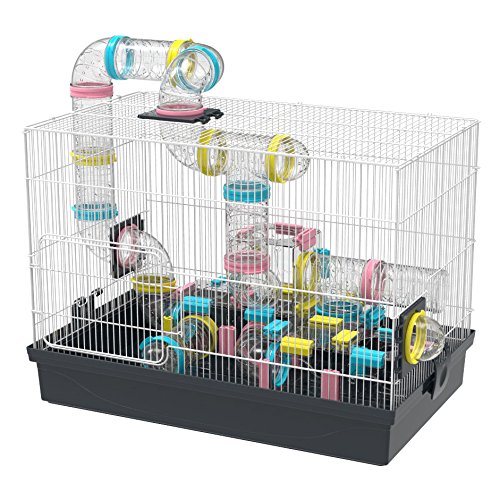 GNB PET Super großer Hamster-Käfig, 50,8 x 30,5 x 38,1 cm, mit komplettem Tunnelmodul, Schwarz GNB PET Super großer Hamster-Käfig, 50,8 x 30,5 x 38,1 cm, mit komplettem Tunnelmodul, Schwarz von GNB PET