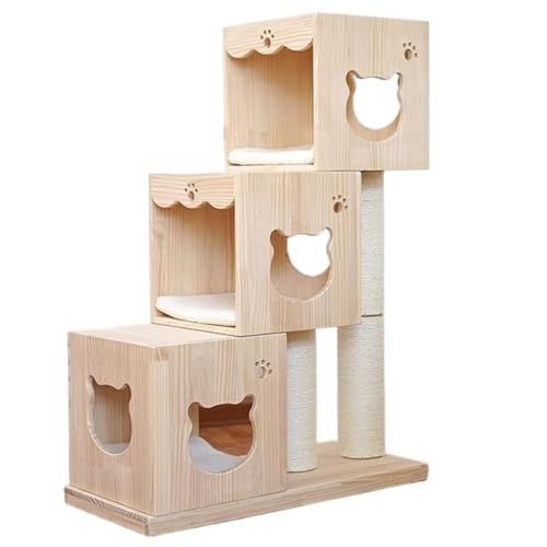 Cat Tree for Large Cats 20 Lbs Heavy Duty, Cat Climbing Frame, Cat Cave, and Cat Tree All-in-One von GNBOW