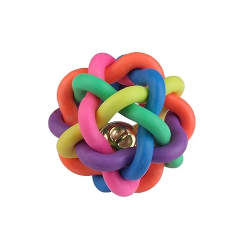 GNCPets Gummiball für Hunde | Hundespielzeugball 6,3 cm | Ball mit Glöckchen von GNCPets