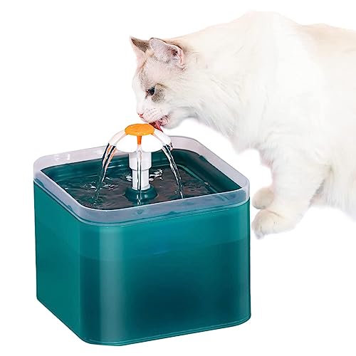 Katzenbrunnen - Ultra leise Katzenbrunnen [2L] mit LED-Licht - Wasserbrunnen Katzen - Filter + Wasserpumpe - Automatischer Trinkwasserspender für Katzen und Hunde von GNCPets