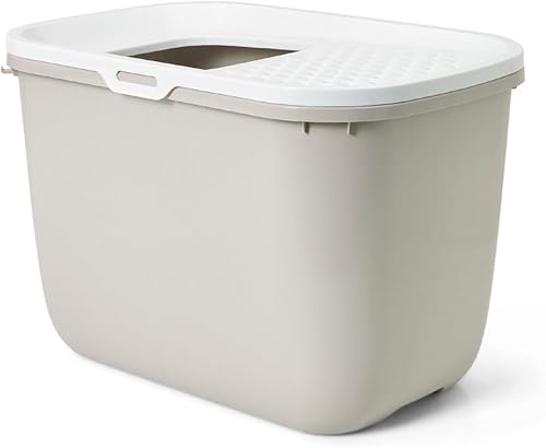 Savic Katzentoilette, Hop in Moka, einfache Reinigung, mit Schlitzdeckel für große Katzen von GNCPets