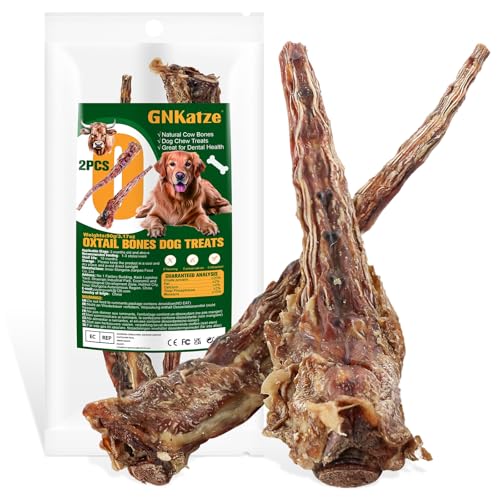 2 PCS Natürliche Rinderschwanzknochen für Hunde - Langanhaltender Kauknochen, rohhautfrei & verdauliche Hundeleckerbissen, Rindfleisch aus Weidehaltung 2 PCS Natürliche Rinderschwanzknochen für Hunde - Langanhaltender Kauknochen, rohhautfrei & verdauliche Hundeleckerbissen, Rindfleisch aus Weidehaltung von GNKatze