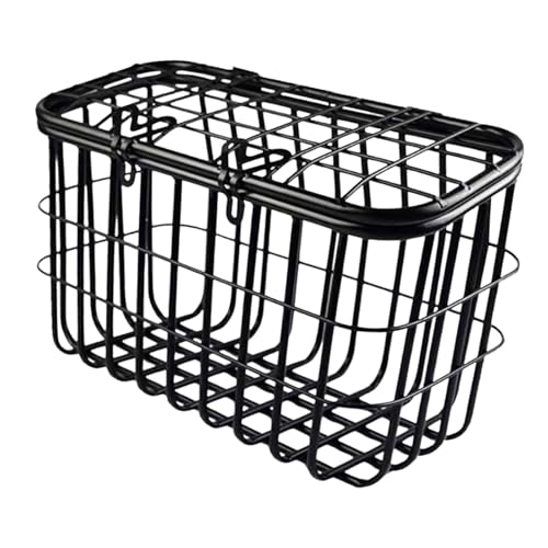 Fahrradkorb vorne/hinten, Dreirad-Hinterradkorb mit Abdeckung Eisen Schwarz 43,5x23x26,5cm Fahrradkorb vorne/hinten, Dreirad-Hinterradkorb mit Abdeckung Eisen Schwarz 43,5x23x26,5cm von GNYVZXPLQ