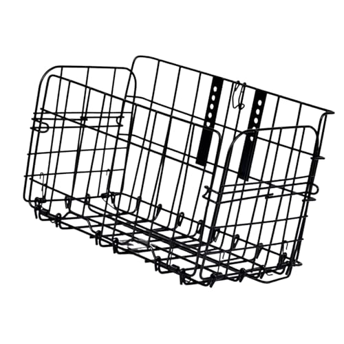 Fahrradkorb vorne/hinten, Fahrrad-Klappkorb vorne, schwarz, 34 x 19,5 x 22,5 cm, 30 kg Kapazität Fahrradkorb vorne/hinten, Fahrrad-Klappkorb vorne, schwarz, 34 x 19,5 x 22,5 cm, 30 kg Kapazität von GNYVZXPLQ