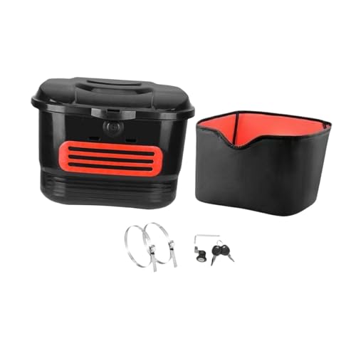 Fahrradkorb vorne/hinten, Fahrradkorb-Aufbewahrung mit Schloss und Schlüssel for E-Bikes, Mehrfarbig(with Inner Bag) von GNYVZXPLQ