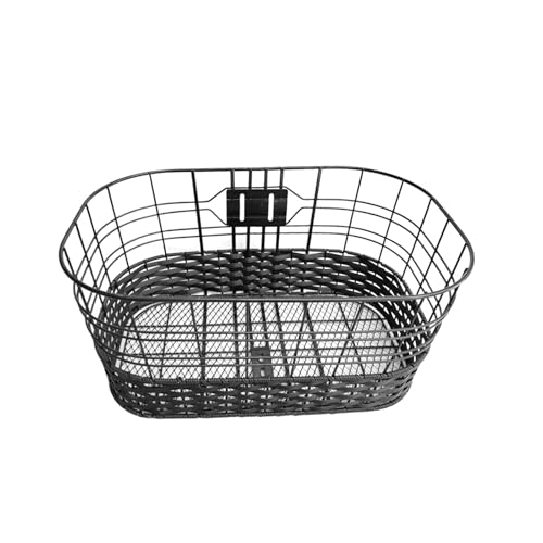 Fahrradkorb vorne/hinten, Fahrradkorb aus Metalldraht vorne, Schwarz, 46 x 30 x 22 cm Fahrradkorb vorne/hinten, Fahrradkorb aus Metalldraht vorne, Schwarz, 46 x 30 x 22 cm von GNYVZXPLQ