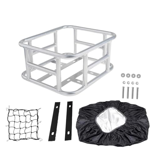 Fahrradkorb vorne/hinten, Fahrradkorb for Haustiere, mehrere Optionen, 32,5 x 28 x 15 cm(WithRaincover Netbag) von GNYVZXPLQ
