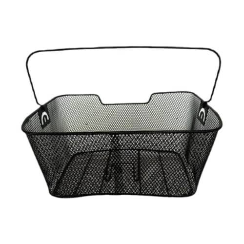 Fahrradkorb vorne/hinten, Fahrradkorb hinten Metalldraht mit Griff 39x29x17cm Schwarz Fahrradkorb vorne/hinten, Fahrradkorb hinten Metalldraht mit Griff 39x29x17cm Schwarz von GNYVZXPLQ