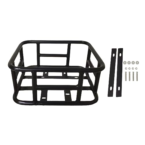 Fahrradkorb vorne/hinten, Fahrradkorb hinten Schwarz 32,5 x 28 x 15 cm (12,8 x 11,02 x 5,91 Zoll) Eisengepäckträger von GNYVZXPLQ