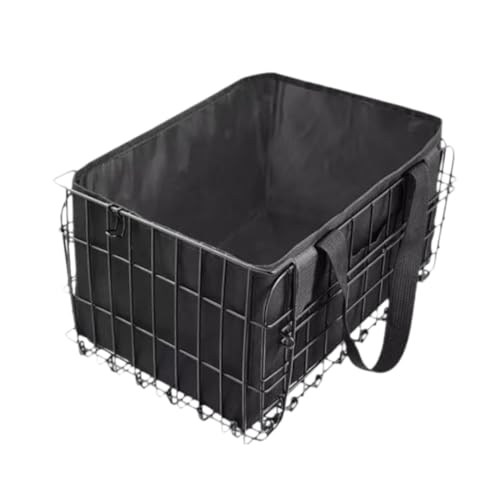Fahrradkorb vorne/hinten, Fahrradkorb hinten Stahl mit Innentasche 37x27x20cm Fahrradkorb vorne/hinten, Fahrradkorb hinten Stahl mit Innentasche 37x27x20cm von GNYVZXPLQ