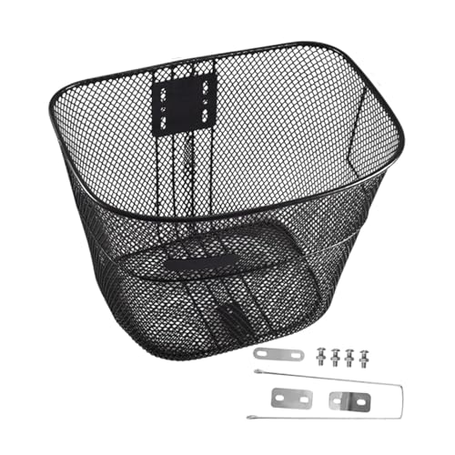 Fahrradkorb vorne/hinten, Fahrradkorb vorne, mehrere Größen, Metall(M with Long Brace) von GNYVZXPLQ