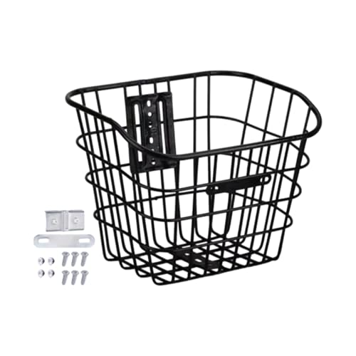 Fahrradkorb vorne/hinten, Fahrradkorb vorne Gepäckträger Haustierträger for Elektrofahrräder Multicolor Eisen(Black) von GNYVZXPLQ