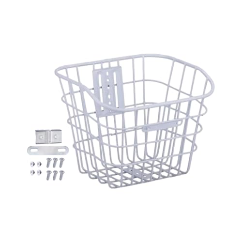 Fahrradkorb vorne/hinten, Fahrradkorb vorne Gepäckträger Haustierträger for Elektrofahrräder Multicolor Eisen(White) von GNYVZXPLQ