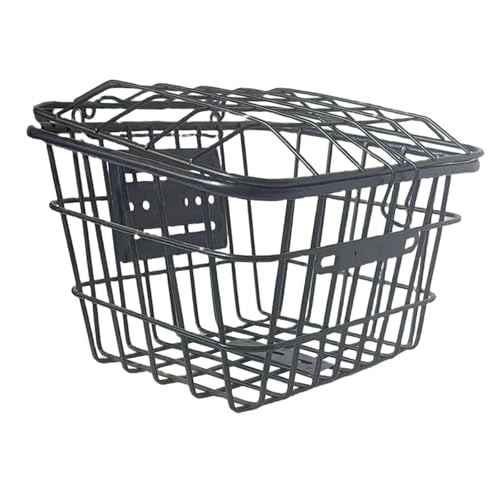 Fahrradkorb vorne/hinten, Hinterer Fahrradkorb aus Metall mit Deckel 22x18x17cm for Falträder Fahrradkorb vorne/hinten, Hinterer Fahrradkorb aus Metall mit Deckel 22x18x17cm for Falträder von GNYVZXPLQ