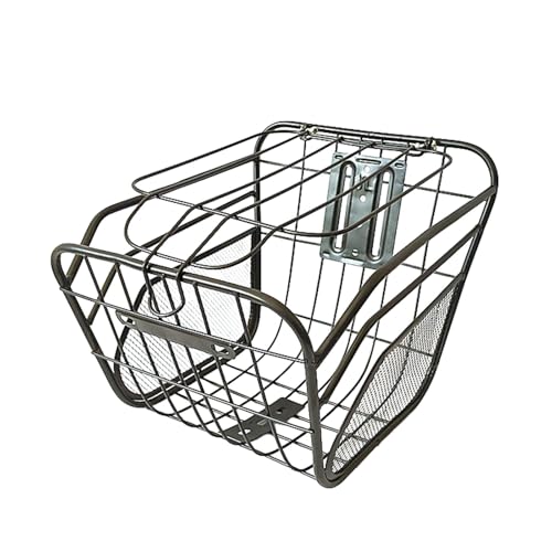 Fahrradkorb vorne/hinten, Universal Elektro-Fahrradkorb vorne hinten Gepäckträger Lagerung Eisen Schwarz 32,5 x 27 x 25 cm Fahrradkorb vorne/hinten, Universal Elektro-Fahrradkorb vorne hinten Gepäckträger Lagerung Eisen Schwarz 32,5 x 27 x 25 cm von GNYVZXPLQ