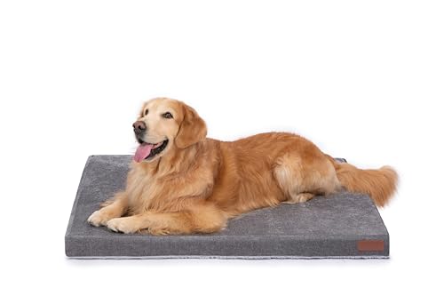 GOBOBE Extra großes orthopädisches Hundebett mit abnehmbarem, waschbarem Bezug, Eierkisten-Schaumstoff-Unterstützung, rutschfeste Unterseite, langlebig und wasserdicht, für alle Hundegrößen, von GOBOBE