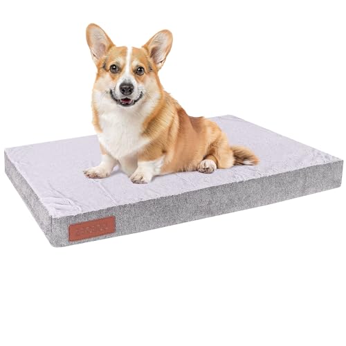 GOBOBE Orthopädisches Hundebett für mittelgroße Hunde, wasserdichtes Hundebett mit abnehmbarem, waschbarem Bezug, Eierkisten-Schaumstoffstütze, Dunkelgrau, 76,2 x 50,8 cm GOBOBE Orthopädisches Hundebett für mittelgroße Hunde, wasserdichtes Hundebett mit abnehmbarem, waschbarem Bezug, Eierkisten-Schaumstoffstütze, Dunkelgrau, 76,2 x 50,8 cm von GOBOBE