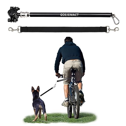 Hundeleine, einziehbare Fahrrad-Hundeleine, freihändige Fahrradleine mit Stoßdämpfer, Sicherheits-Hundeleine, geeignet für Training, Joggen, Radfahren, einfach zu installieren und zu entfernen von GOEJEMACT