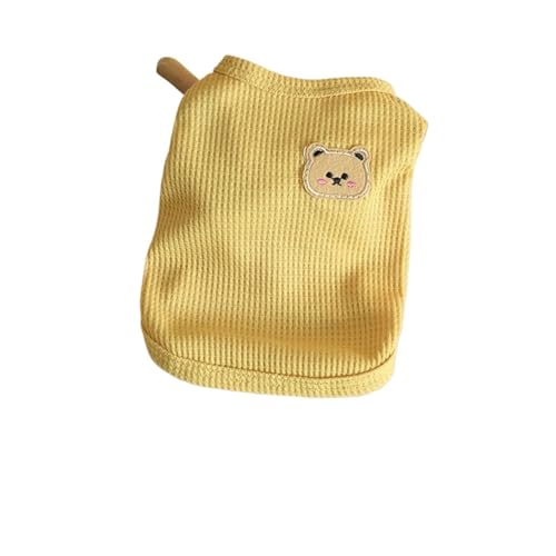 Coole Sommer-Hundekleidung, neue Hunde, Haustierweste für Welpen, atmungsaktiv, T-Shirt, Kostüm, Bulldogge, Hunde-T-Shirt, Outdoor-Kleidung (Yollow, M) von GOFDASY