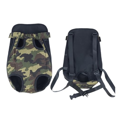 Denim Haustier-Rucksack für Hunde und Katzen, für kleine Hunde, Welpen, Kedi-Tragetaschen, Haustierprodukte (Camouflage, M) von GOFDASY