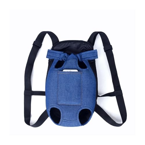Denim Haustier-Rucksack für Hunde und Katzen, für kleine Hunde, Welpen, Kedi-Tragetaschen, Haustierprodukte (Denim, Marineblau, S) von GOFDASY