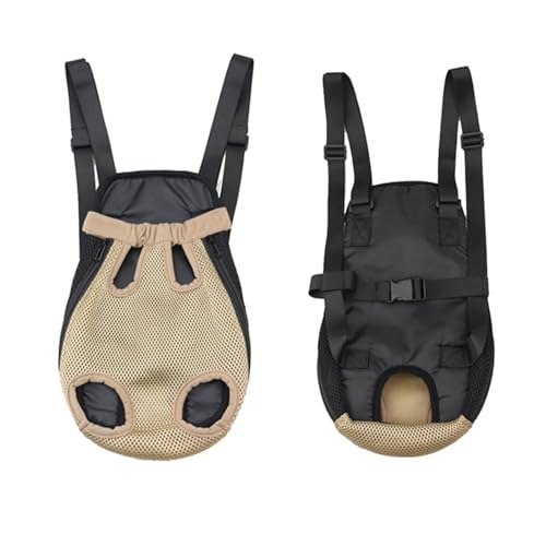 Denim Haustier-Rucksack für Hunde und Katzen, für kleine Hunde, Welpen, Kedi-Tragetaschen, Haustierprodukte (Hellkaffee, M) von GOFDASY