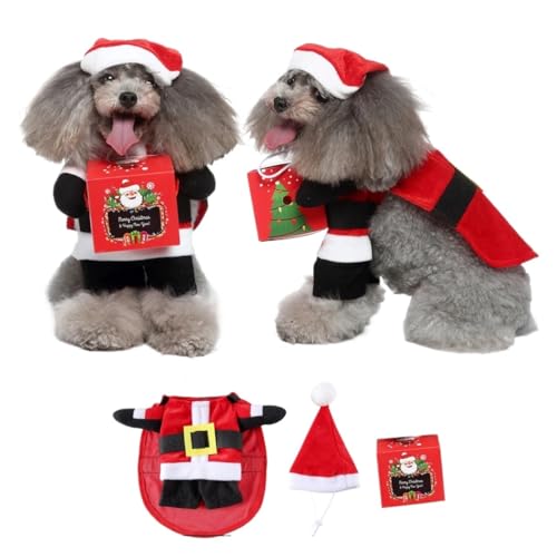 Haustier-Cosplay, lustiges Kostüm, Claus-Form, Party, ausgefallenes Festival, tödliche Puppe, Weihnachten, Haustierkleidung, Halloween, Katzenkostüm (PF83, S (1,5–3 kg) von GOFDASY