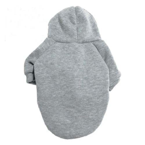Hunde-Kapuzenpullover, passend für kleine und größere Hunde, weich, warm, Haustierkleidung, Chihuahua, Bulldogge, Kostüm, Mantel, klassisches Haustier-Outfit-Zubehör (5-Grau, 7XL) von GOFDASY