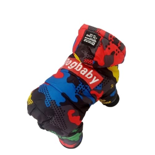 Hundekleidung für den Winter, warm, winddicht, dick, Haustierkleidung, passend für Hunde und Katzen, Kostüm, Overall, Kapuzenjacke, Haustierbedarf (B, S) von GOFDASY