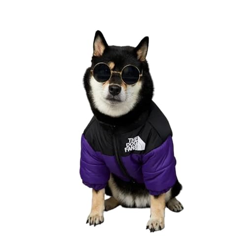 Hundekleidung für kleine, mittelgroße und große Hunde, Kleidung für französische Bulldogge, warme Daunenjacken für Yorkies, Hundezubehör (Violett, Größe 4XL) von GOFDASY